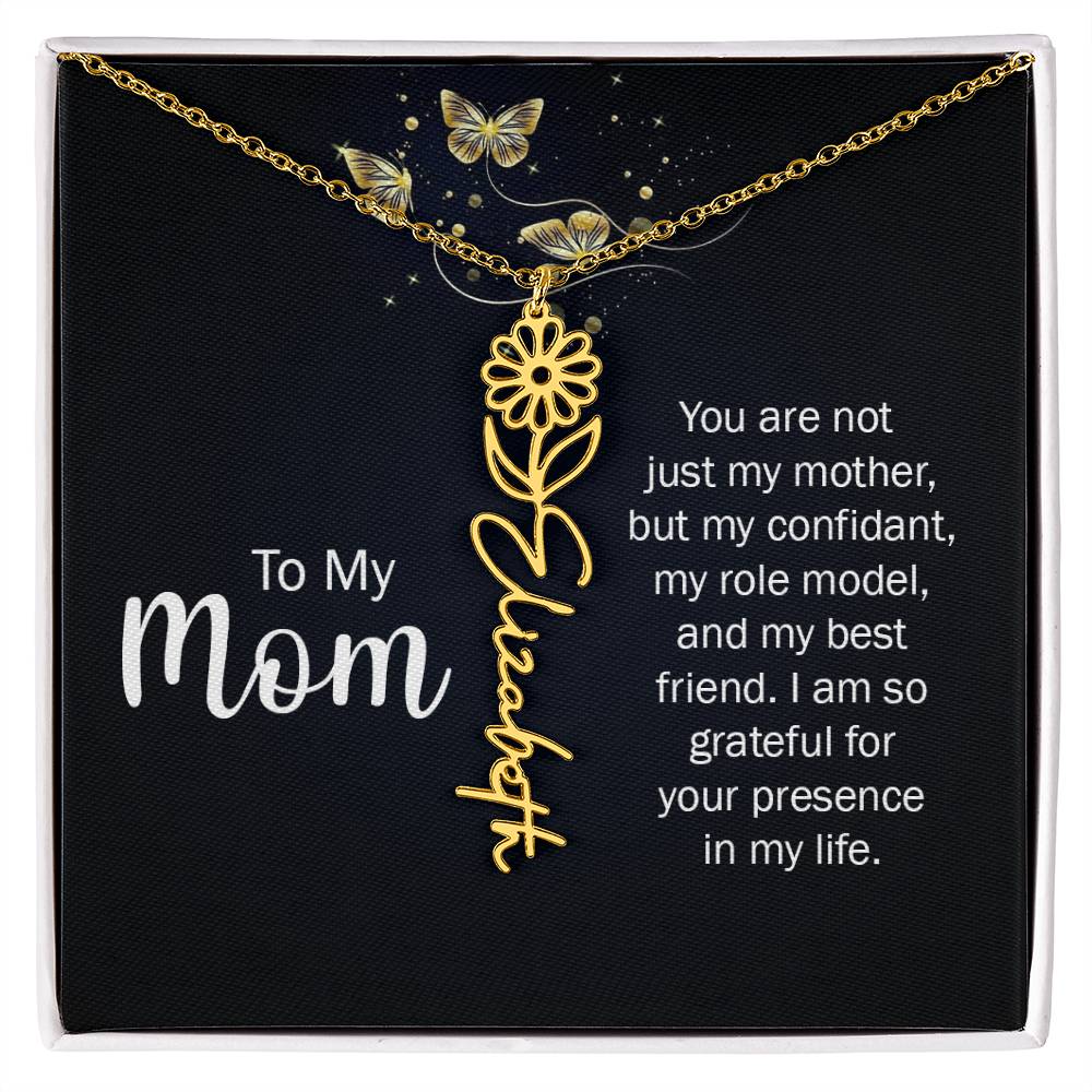 Flower Name Necklace