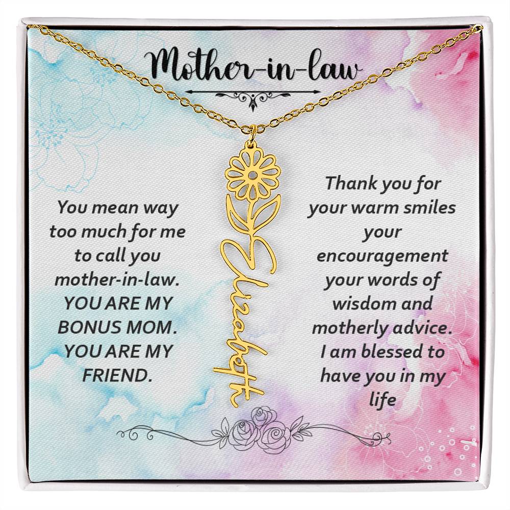 To my Mother-in-law You Are My Bonus Mom