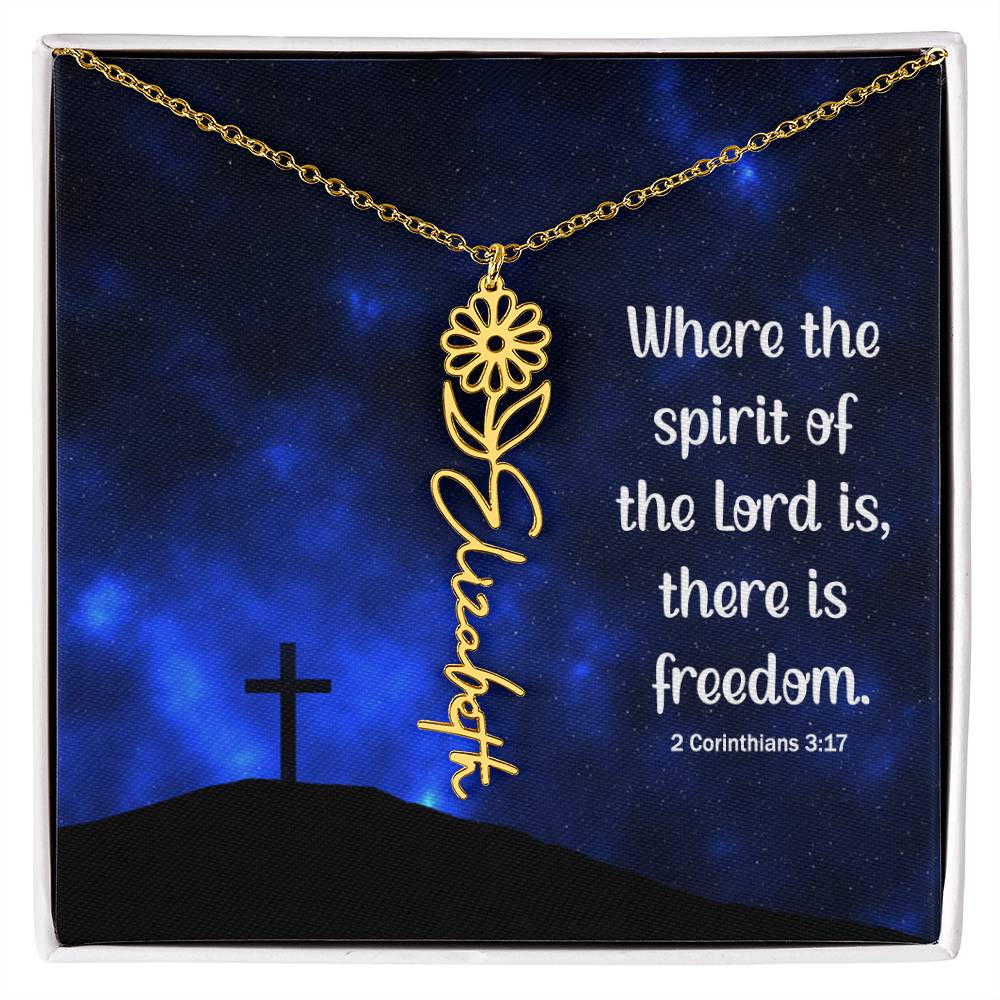 Personalized Name Necklace – Known & Loved Where the spirit of the lord