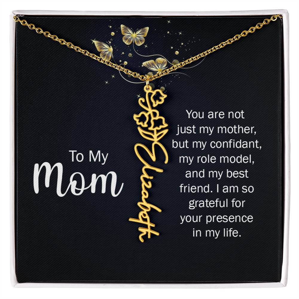 Flower Name Necklace