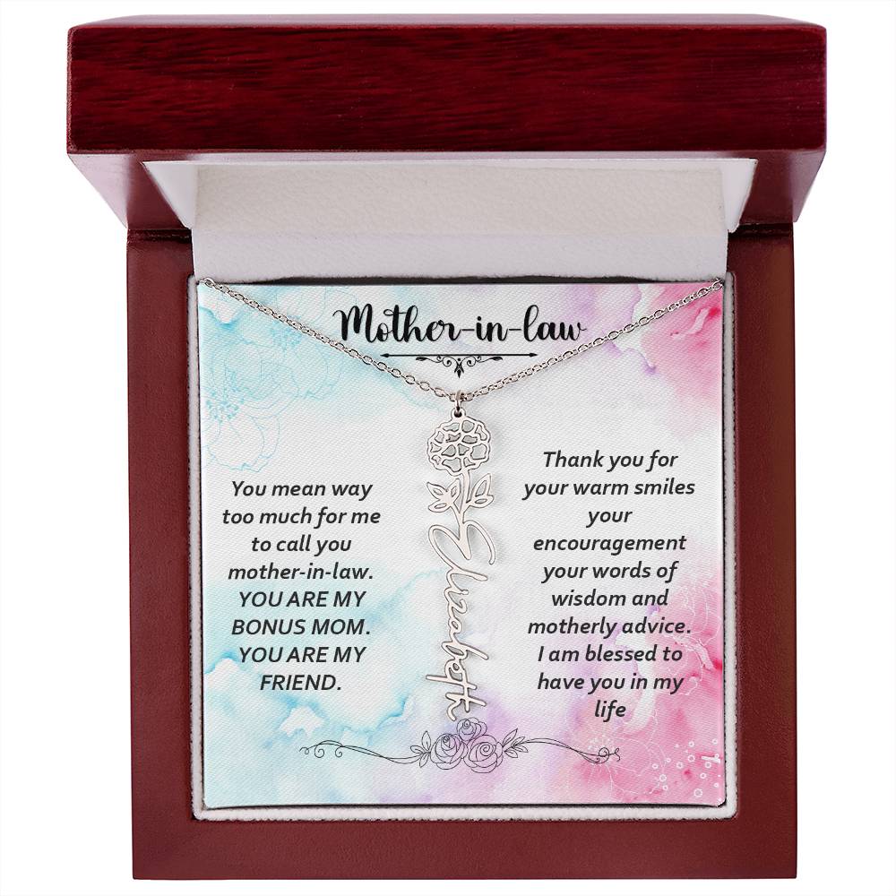 To my Mother-in-law You Are My Bonus Mom