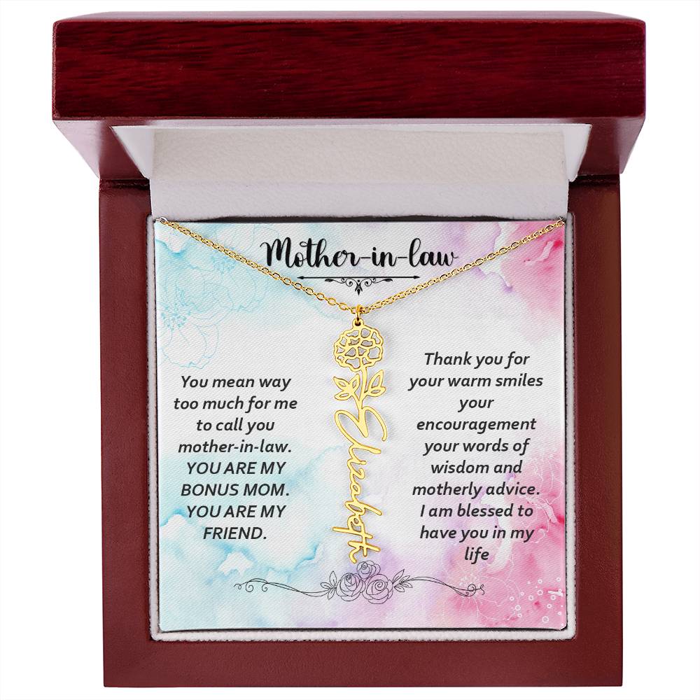 To my Mother-in-law You Are My Bonus Mom