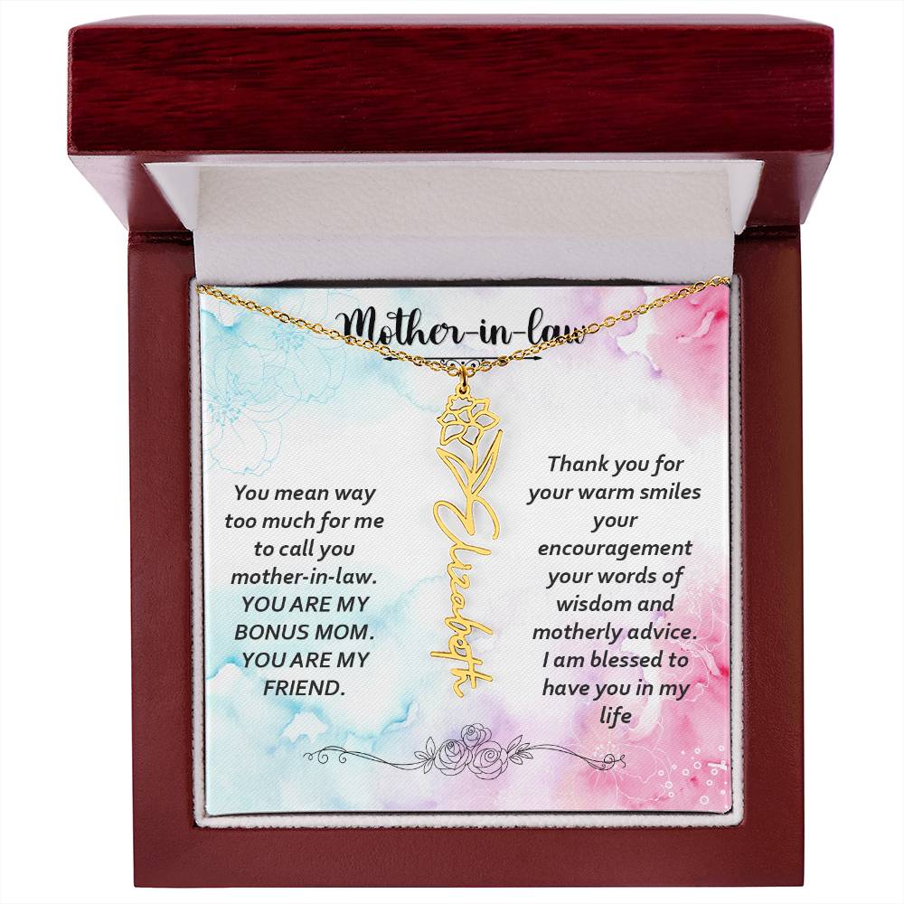 To my Mother-in-law You Are My Bonus Mom