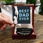 Best Dad Ever Love You Forever Bracelet Father's Day Gift for Husband, Gift for Dad