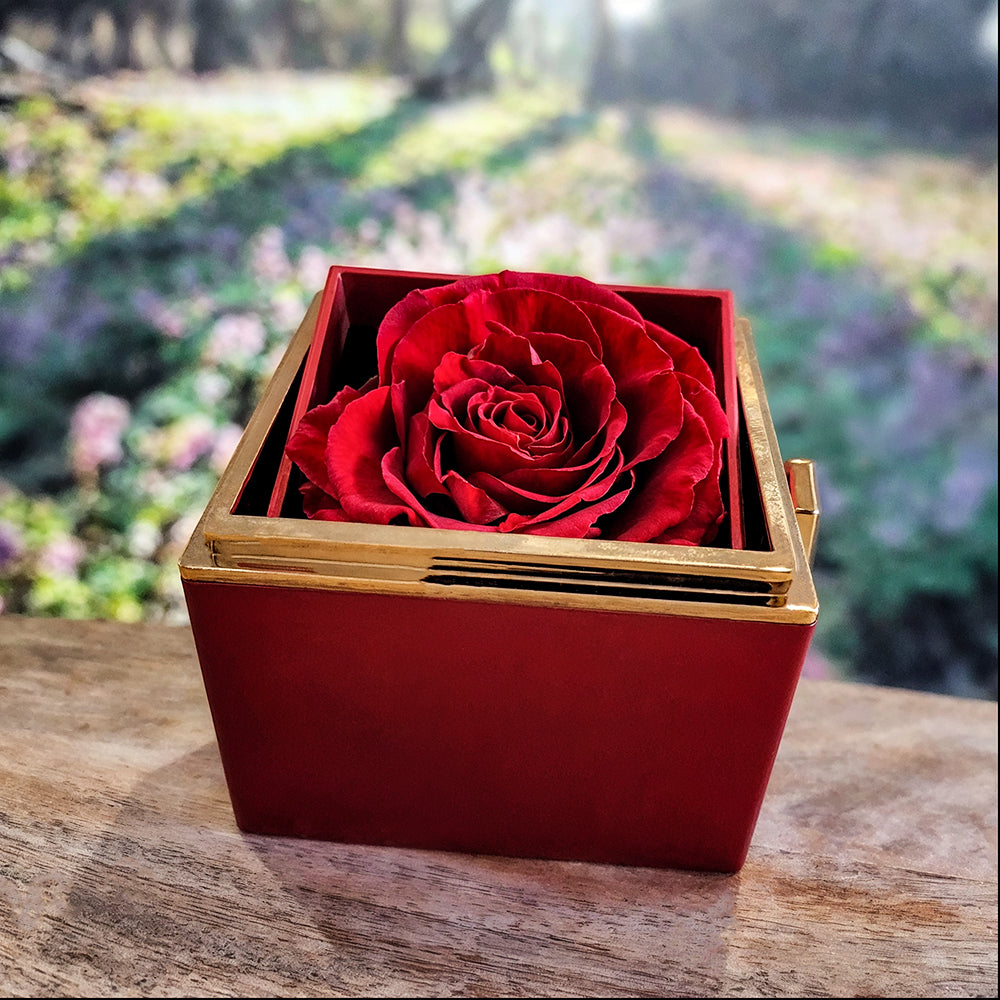 You Survive Raising Me Love Knot with Rotating Rose Gift Box