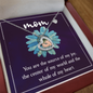 Mom, You Are the Source of My Joy Baby Feet Heart Necklace