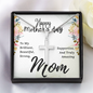To My Brilliant Mom Happy Mother's Day To My Brilliant Mom Artisan Cross Necklace