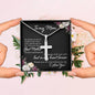 To My Mom So Much of Me is Made From How You Raised Me to Be Artisan Cross Necklace