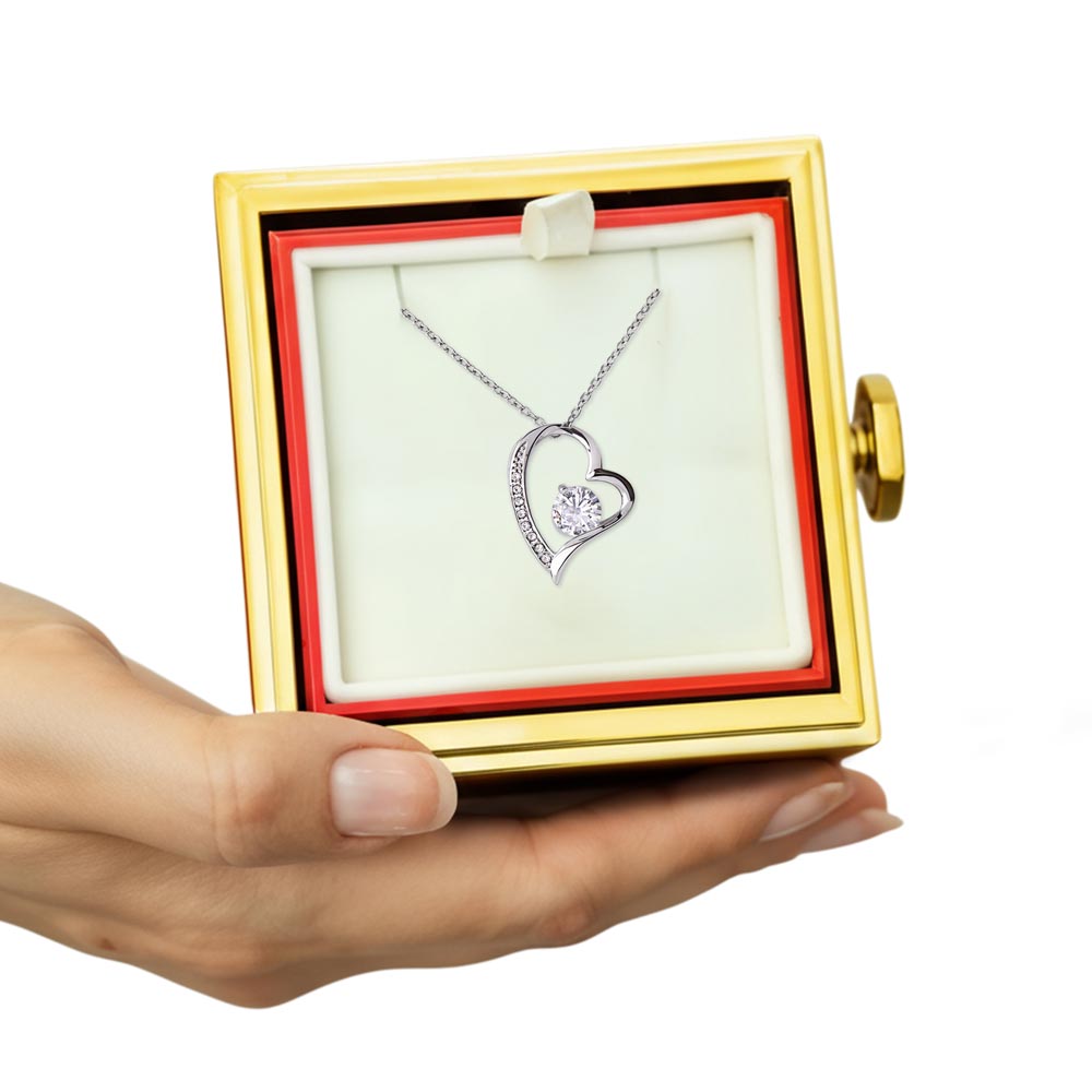 Forever Love Necklace with Preserved Rose Gift Box – Romantic Sentimental Jewelry No Message Card