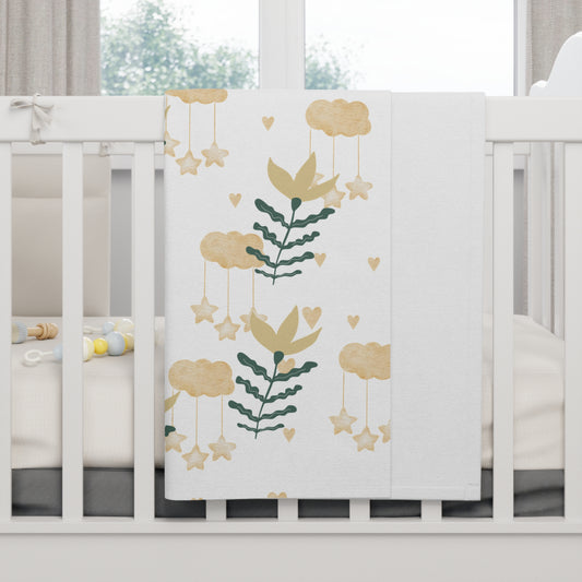 Cozy Blooming Flower Baby Blanket, Soft Baby Wrap, Nursery Decor, Gender Neutral Gift, Shower Present, Infant Blanket