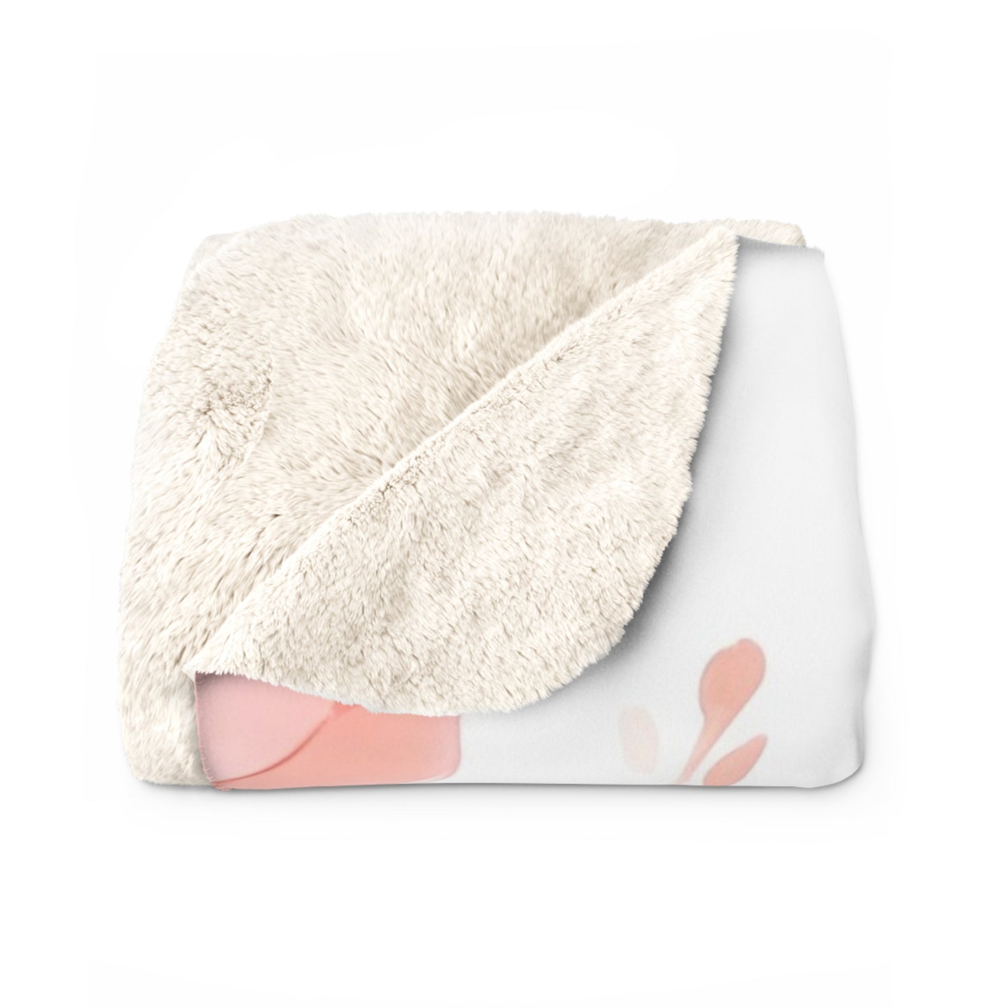 Floral Sherpa Blanket - Cozy Throw for Home, Warm Gift, Ideal for Snuggling, Mother's Day, Housewarming, Floral Decor