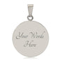 Luxury Graphic Circle Necklace | “It Is No Longer I Who Live, But Christ Lives in Me” Christian Gift | Elyvie