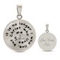 Luxury Graphic Circle Necklace | “It Is No Longer I Who Live, But Christ Lives in Me” Christian Gift | Elyvie