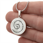 Luxury Graphic Circle Necklace | “Daughter, God’s Hand Is on Your Life” Christian Gift To My Daughter | Elyvie