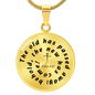 Luxury Graphic Circle Necklace | “The Old Has Passed Away, The New Has Come” Christian Gift | Elyvie