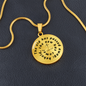 Luxury Graphic Circle Necklace | “The Old Has Passed Away, The New Has Come” Christian Gift | Elyvie
