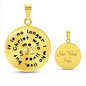 Luxury Graphic Circle Necklace | “It Is No Longer I Who Live, But Christ Lives in Me” Christian Gift | Elyvie
