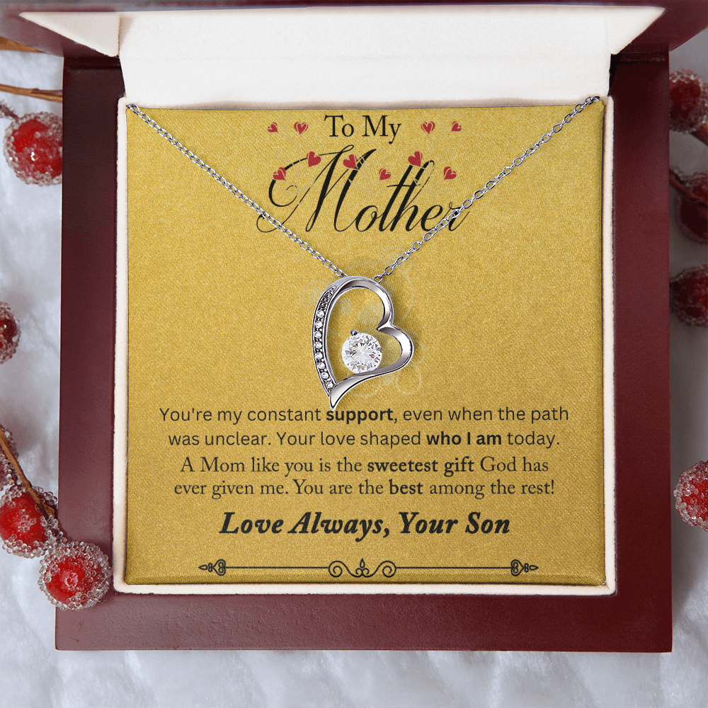 To My Mother You are My Constant Support Forever Love Necklace