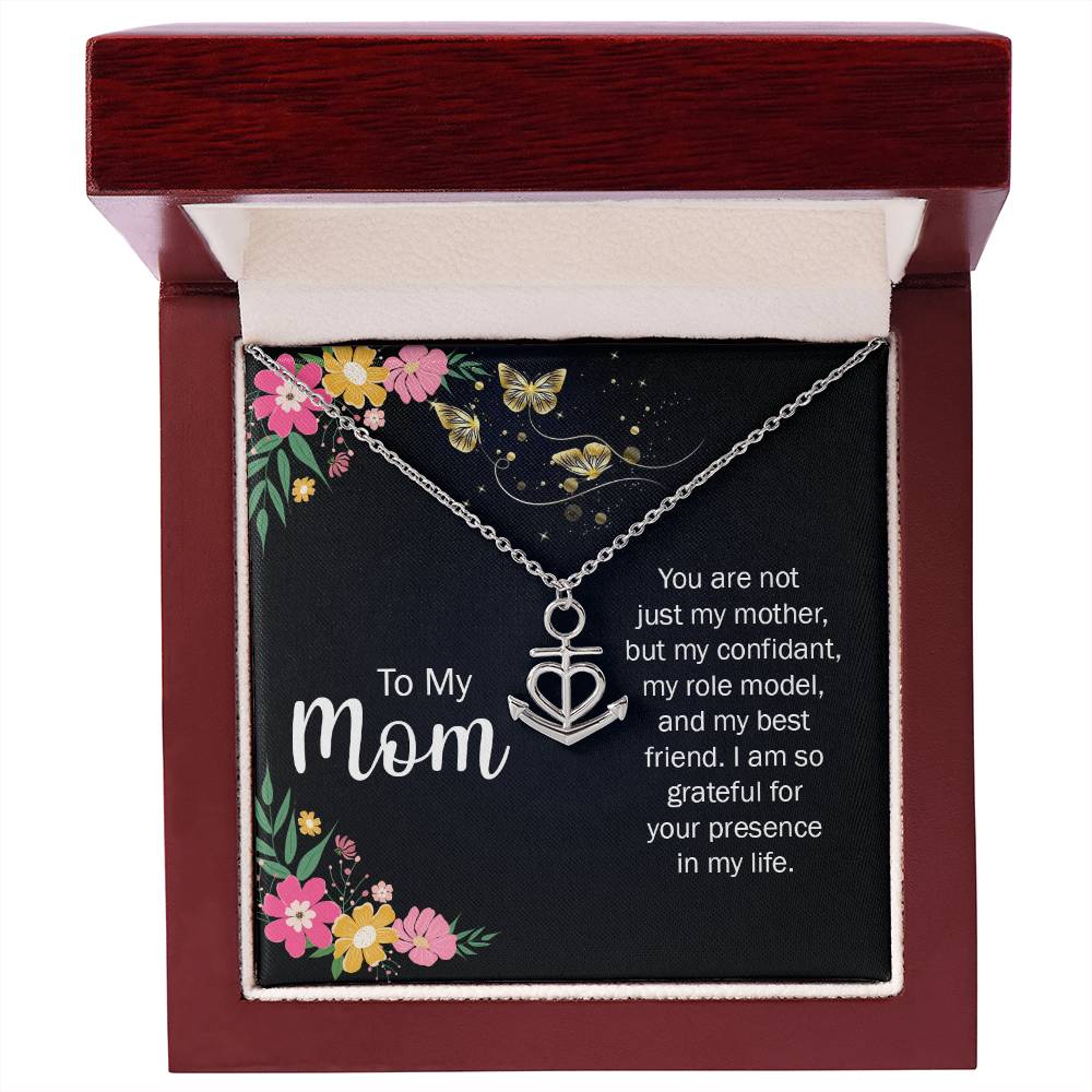 To My Mom You Are Not Just a Mother Anchor Pendant Necklace