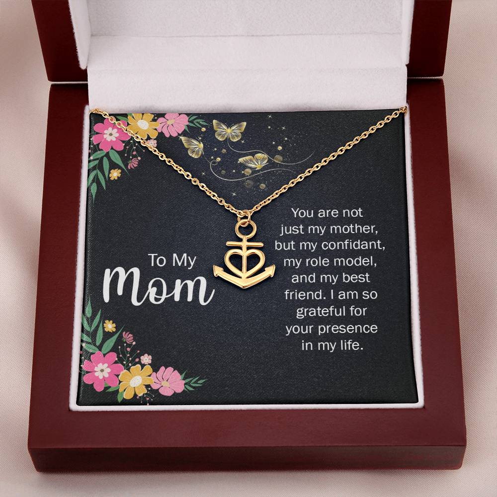 To My Mom You Are Not Just a Mother Anchor Pendant Necklace