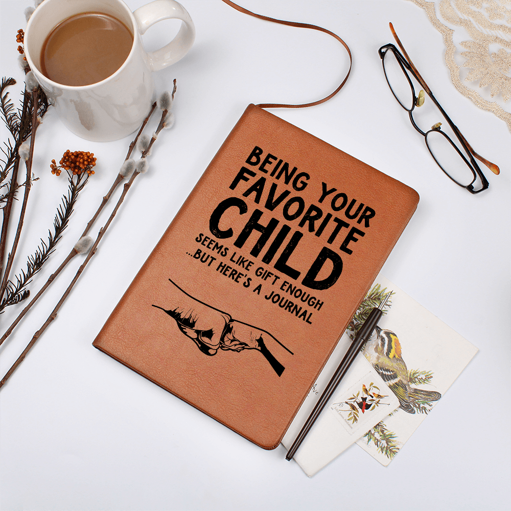 Being Your Favorite Child Seems Like Gift Enough But Here's A Journal Graphic Leather Wallet Father's Day Gift for Father, Gift for Dad