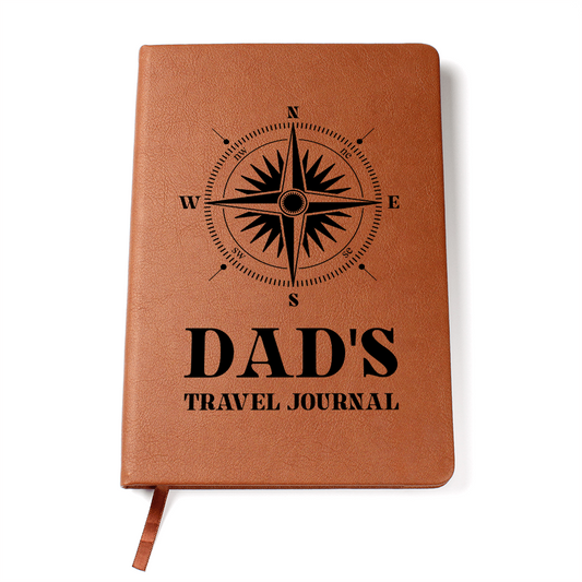 Dad Travel Journal Graphic Leather Wallet Father's Day Gift for Father, Gift for Dad