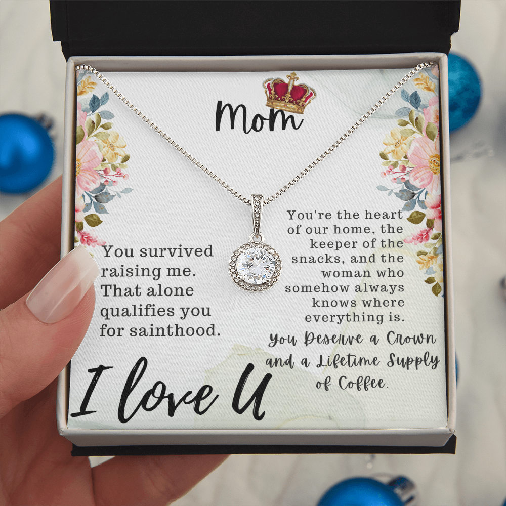 Mom, I Love U Eternal Hope Necklace