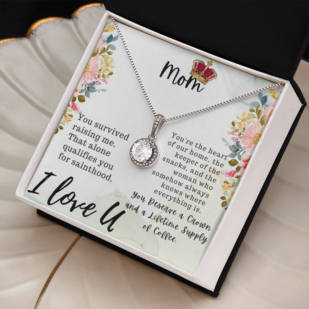 Mom, I Love U Eternal Hope Necklace