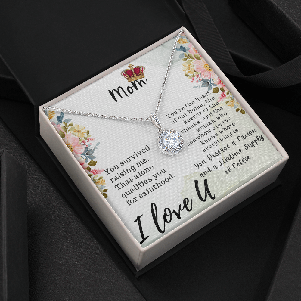 Mom, I Love U Eternal Hope Necklace