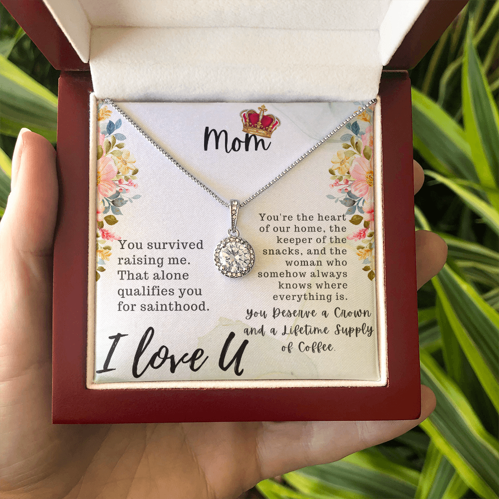 Mom, I Love U Eternal Hope Necklace