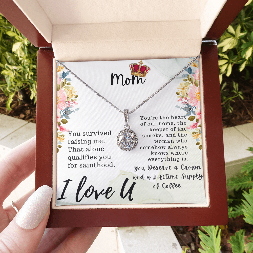 Mom, I Love U Eternal Hope Necklace