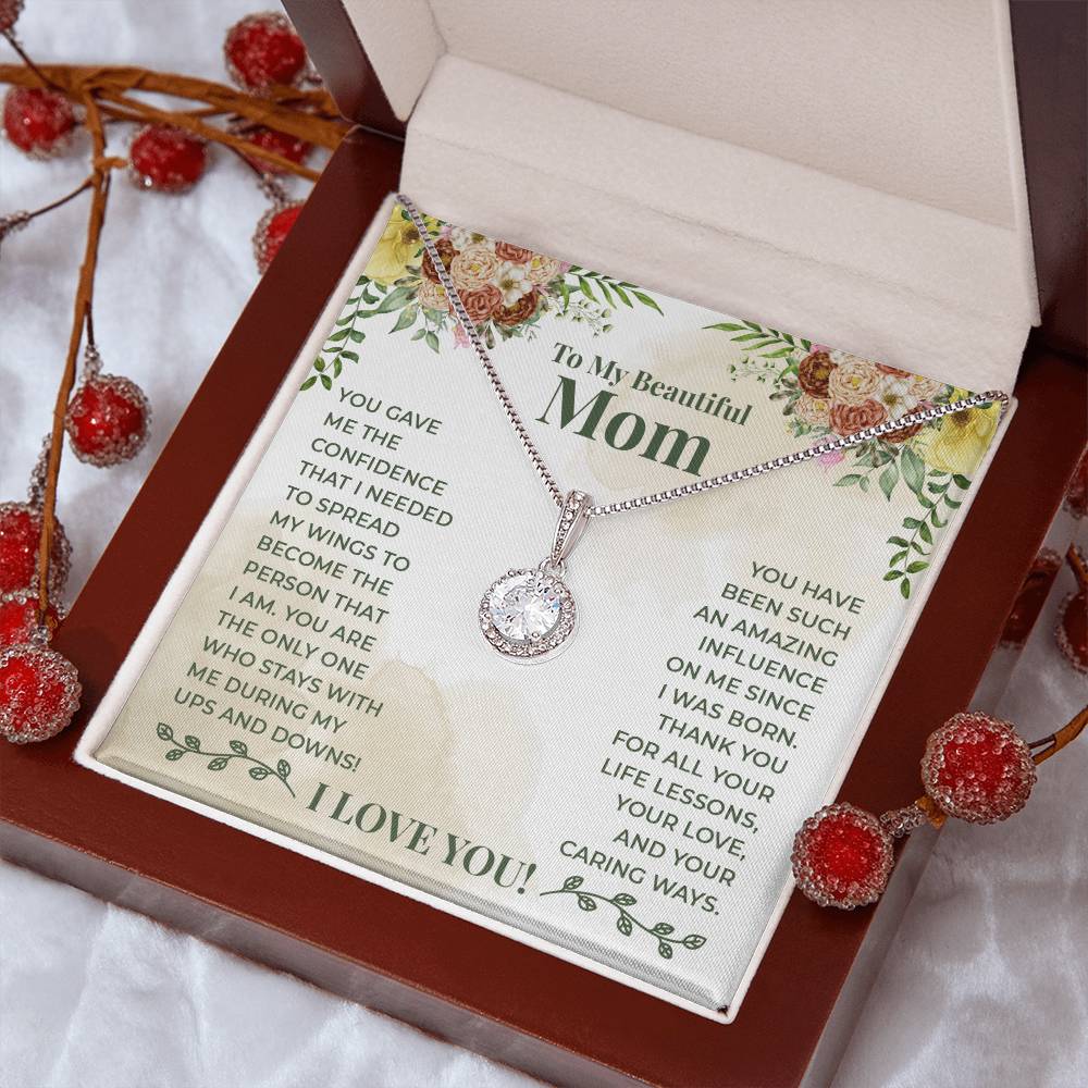 To My Beautiful Mom You Gave Me The Confidence That I Needed Eternal Hope Necklace