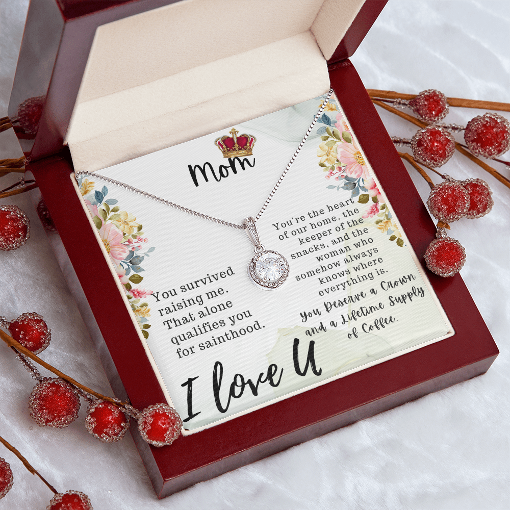 Mom, I Love U Eternal Hope Necklace