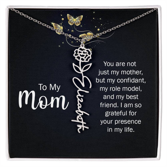 Flower Name Necklace
