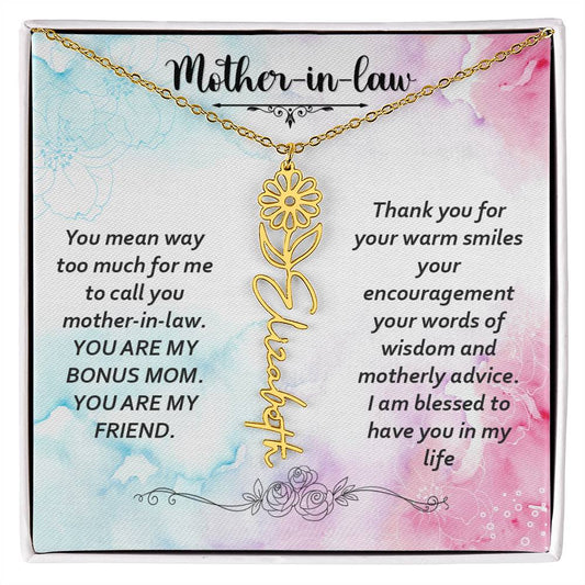 To my Mother-in-law You Are My Bonus Mom
