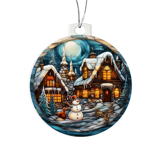 Snow Man Acrylic Ornament
