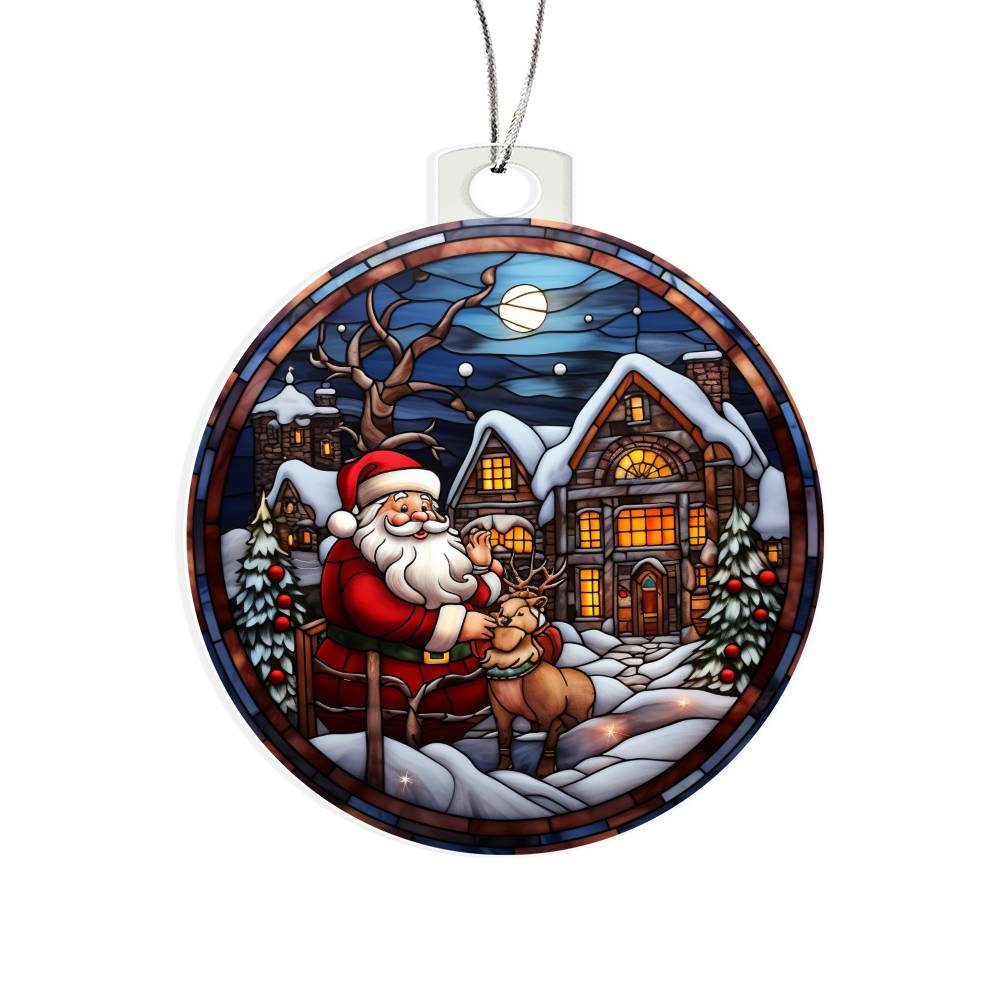 Acrylic Ornament Santa House