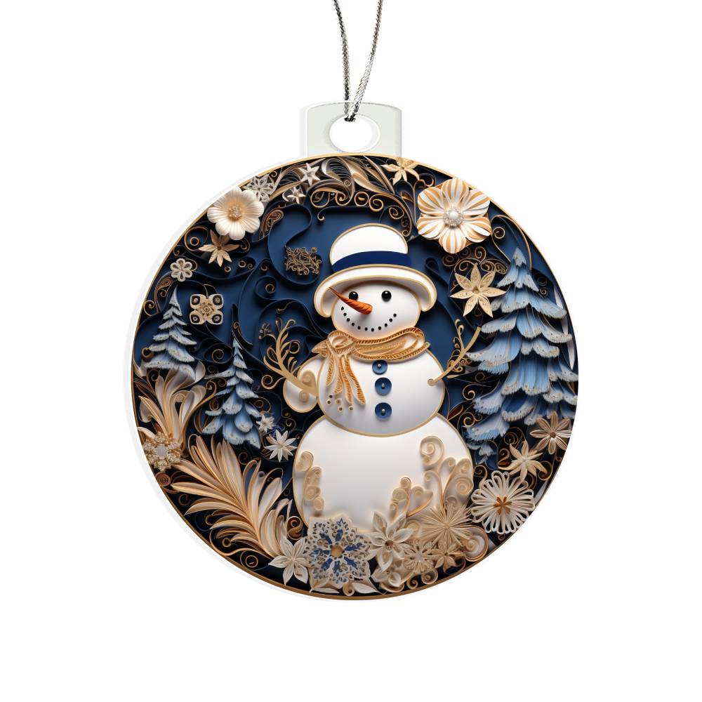 Acrylic Ornament Snow Man