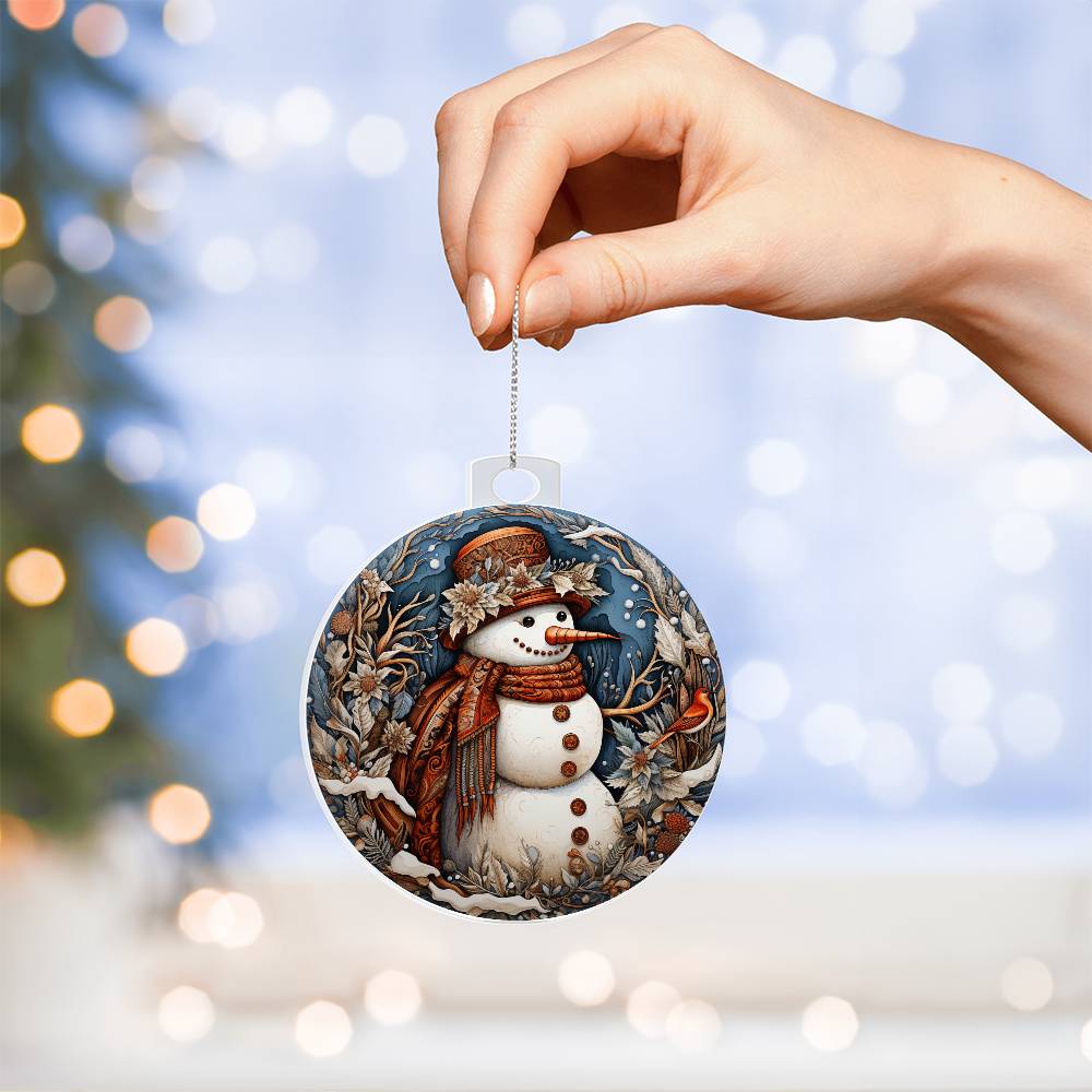 Acrylic Ornament Snow MAn