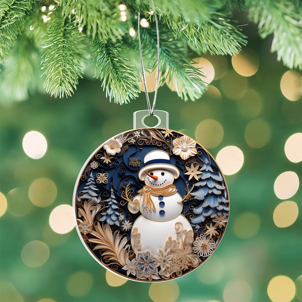 Acrylic Ornament Snow Man