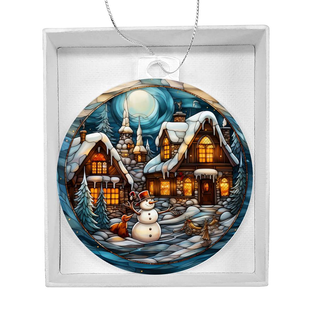 Snow Man Acrylic Ornament