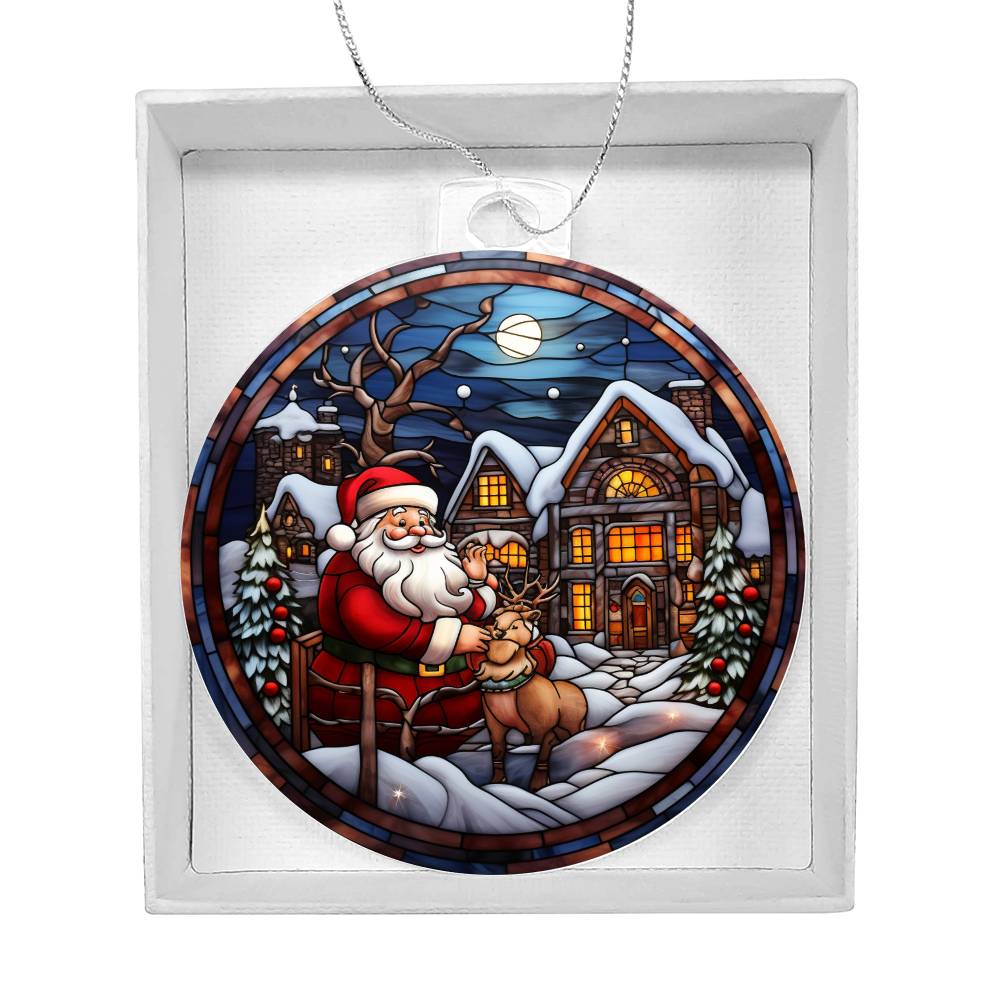 Acrylic Ornament Santa House