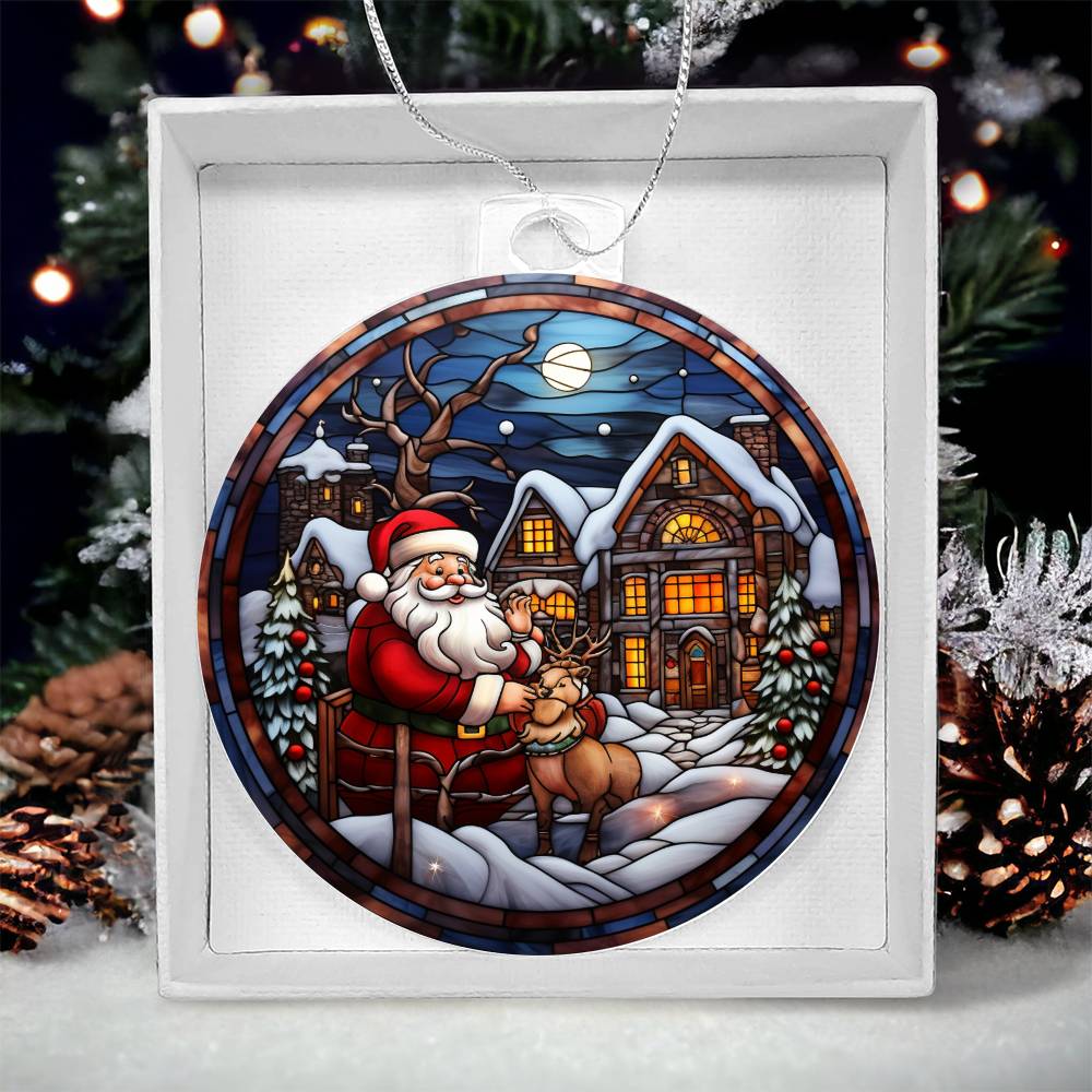 Acrylic Ornament Santa House