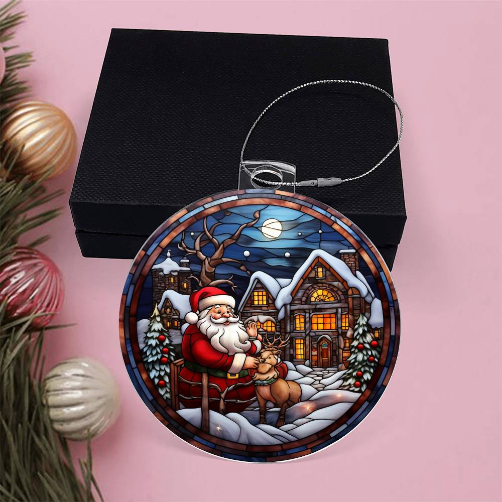 Acrylic Ornament Santa House