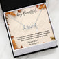 Hey Beautiful (Wife) - Scripted Love Necklace | Elegant Family Jewelry Gift for Her | Elyvie