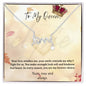 To My Queen (Wife) - Scripted Love Necklace | Elegant Family Jewelry Gift for Her | Elyvie