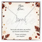 Mom Dear (Mom) - Scripted Love Necklace | Elegant Family Jewelry Gift for Her | Elyvie