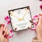 Mom Dear (Mom) - Scripted Love Necklace | Elegant Family Jewelry Gift for Her | Elyvie