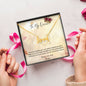 To My Queen (Wife) - Scripted Love Necklace | Elegant Family Jewelry Gift for Her | Elyvie