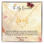 To My Queen (Wife) - Scripted Love Necklace | Elegant Family Jewelry Gift for Her | Elyvie